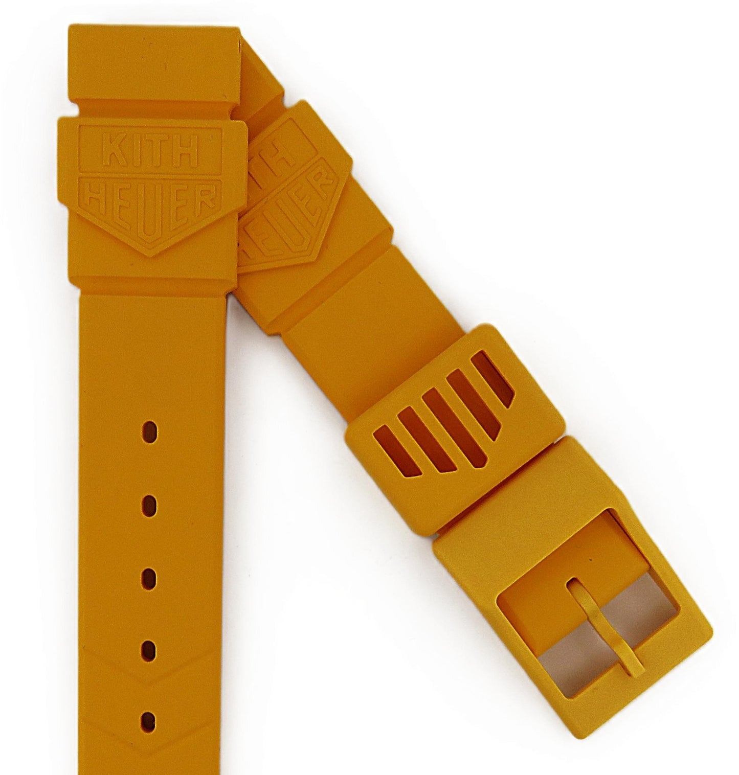 TAG Heuer Formula 1 BT0007 WA126C Yellow rubber / micro-blasted yellow plastic ardillon buckle 18.2mm - Genuine OEM