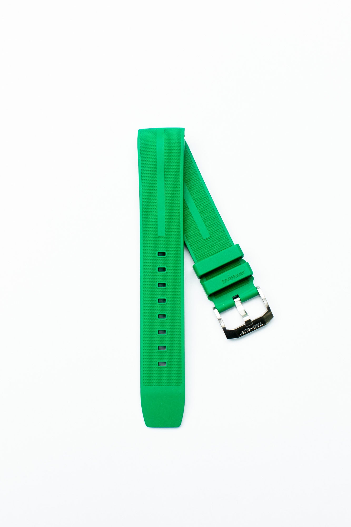 TAG Heuer Formula 1 F1 CAZ101AP BT0745 Standard Length Green Rubber Strap with Buckle 21.5mm - Genuine OEM