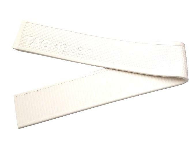 TAG Heuer Golf FT6008 WAE1112 White Rubber Strap 22mm - Genuine OEM