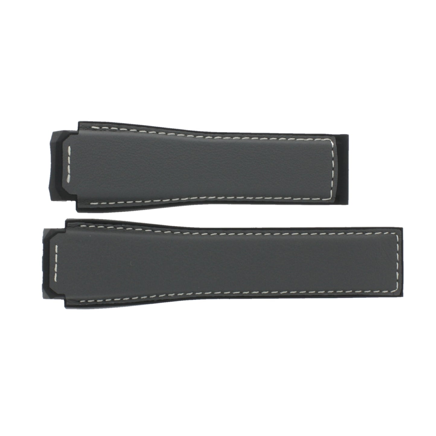 TAG Heuer FT6073 SAR8A80 Connected Black Rubber/Grey Calfskin Strap 22mm - Genuine OEM