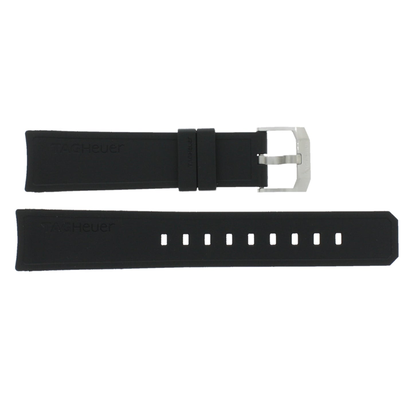 TAG Heuer BT0709 Aquaracer WAF1110 WAF1112 Black Rubber Strap 20mm - Genuine OEM