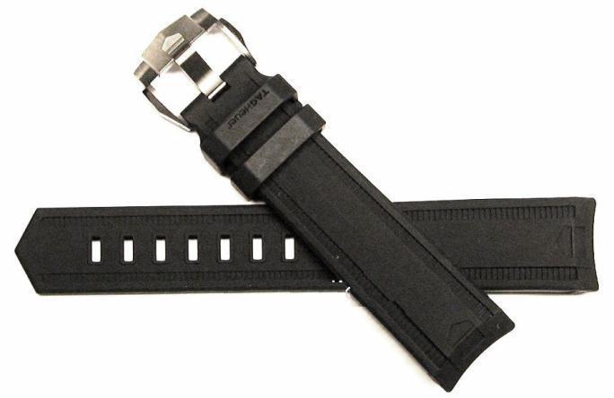 TAG Heuer BT0722 Aquaracer Black Rubber Strap 20.5mm - Genuine OEM