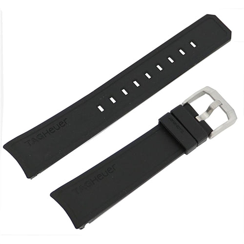 TAG Heuer BT0709 Aquaracer WAF1110 WAF1112 Black Rubber Strap 20mm - Genuine OEM