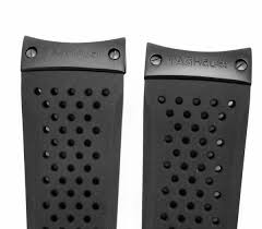 TAG Heuer Grand Carrera FT6016 CAV511C Black Rubber Strap with Small Plate 22mm - Genuine OEM