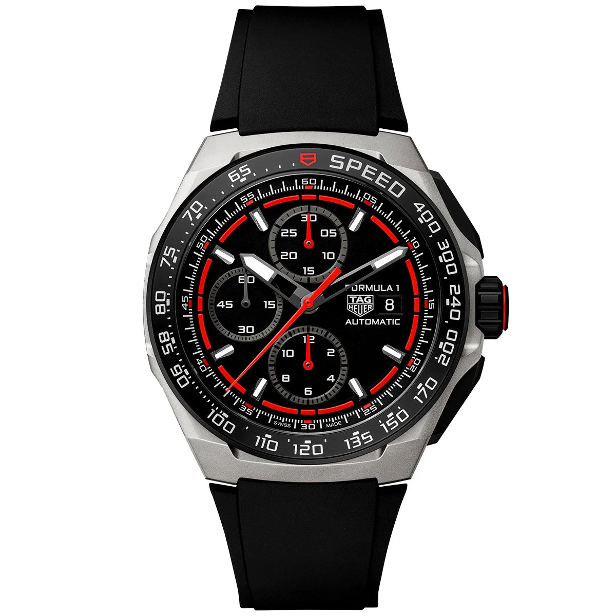 TAG Heuer Formula 1 Chronograph FT8096 Black Rubber Strap 18.5mm - Genuine OEM