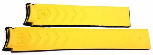 TAG Heuer FT6068 WAY211A Aquaracer Black/Yellow Rubber Strap 20.5mm - Genuine OEM