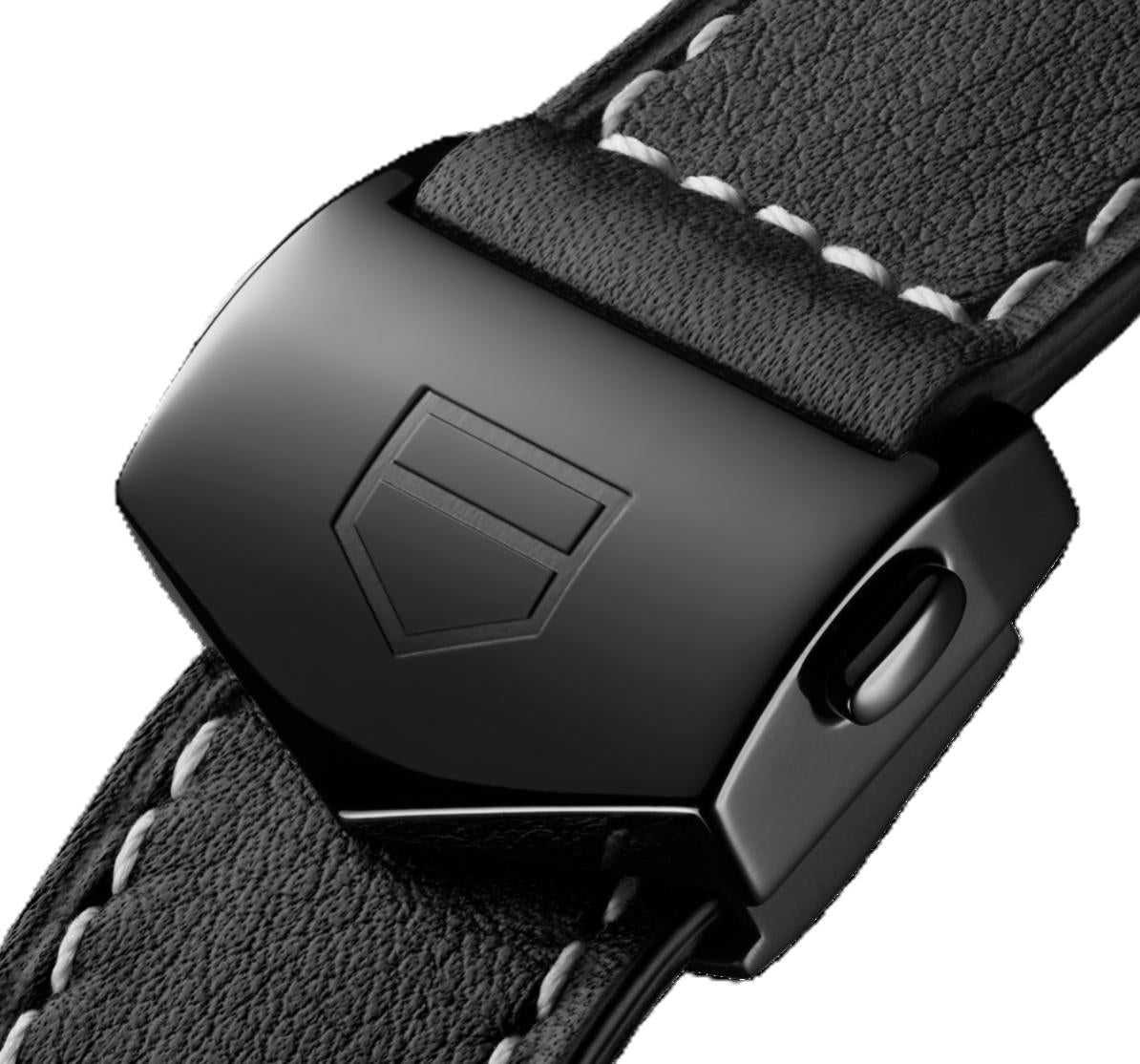 TAG Heuer FC5116 Monaco CBL211B Polished and satin finished black DLC titanium Deployment Clasp / Folding Buckle 18mm - Genuine OEM