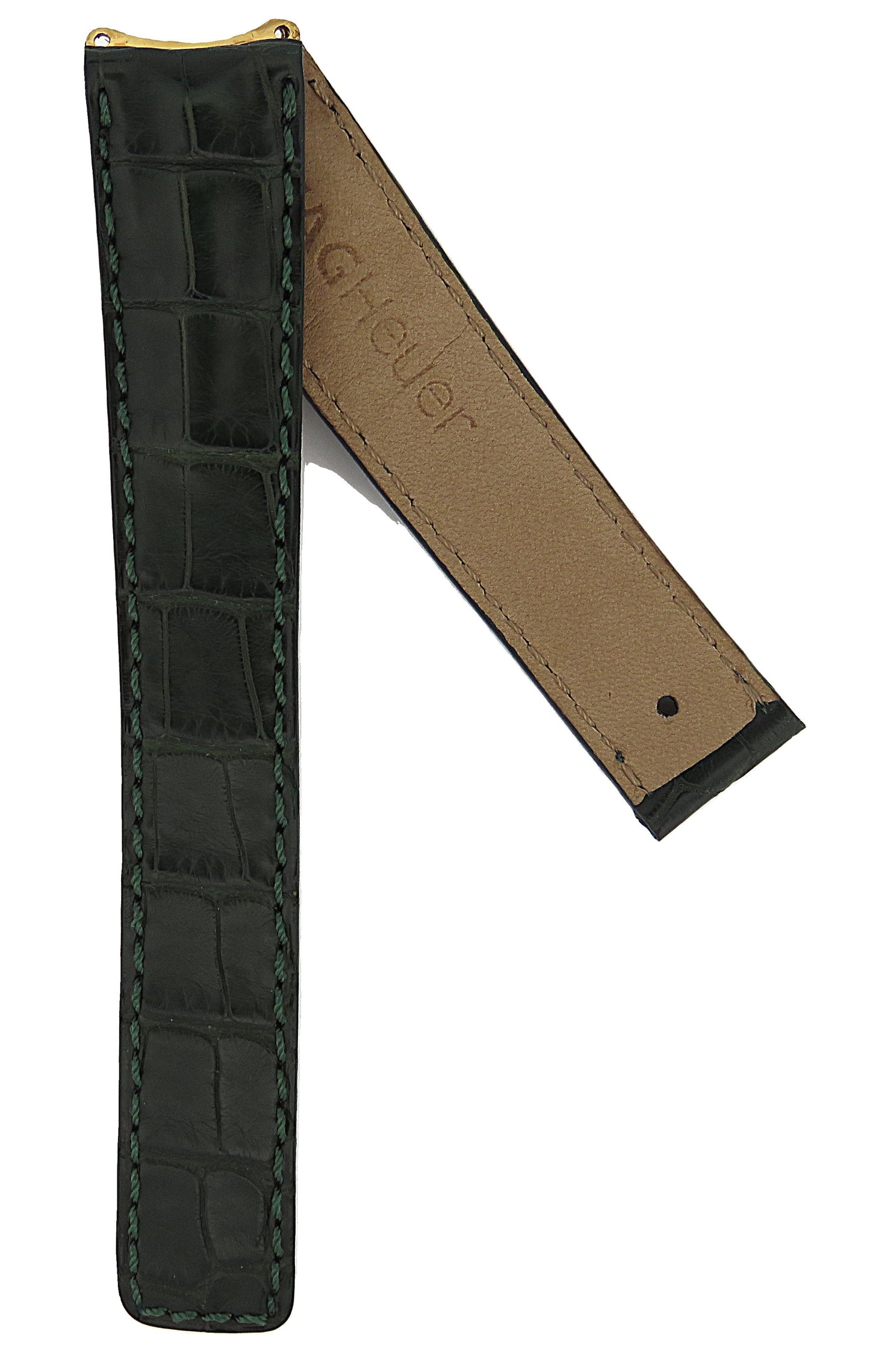 TAG Heuer FC6071 WH524 6000 Alligator Strap Bottle Green 17.8mm - Genuine OEM