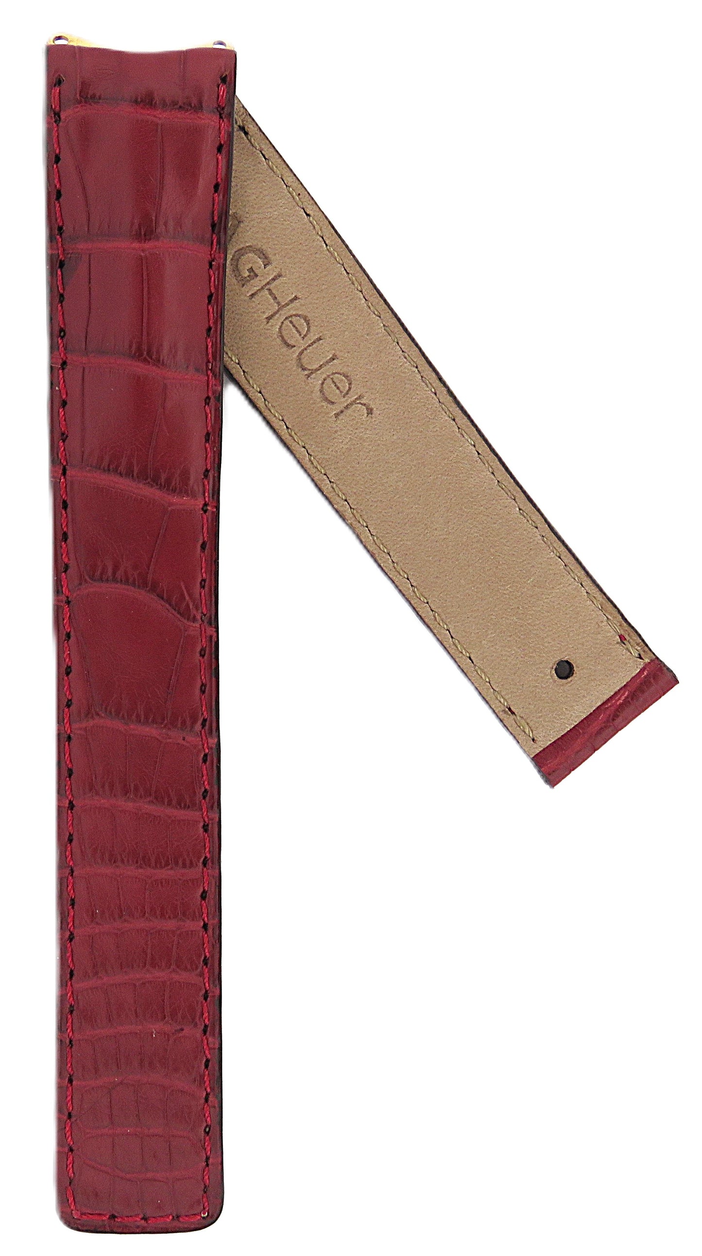 TAG Heuer FC6072 WH524 6000 Alligator Strap Burgundy Red 17.8mm - Genuine OEM
