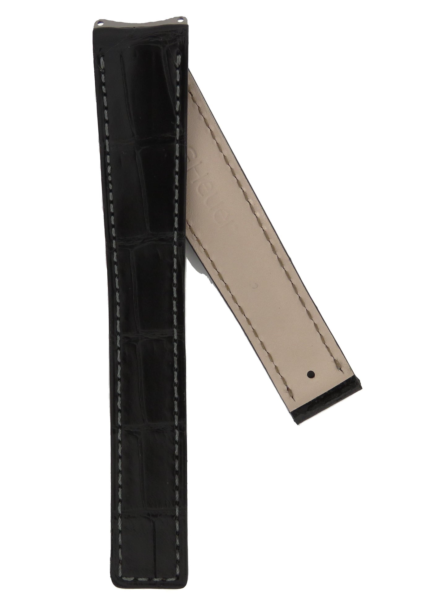 TAG Heuer 6000 FC6127 CH1110 Black Alligator Strap - Genuine OEM