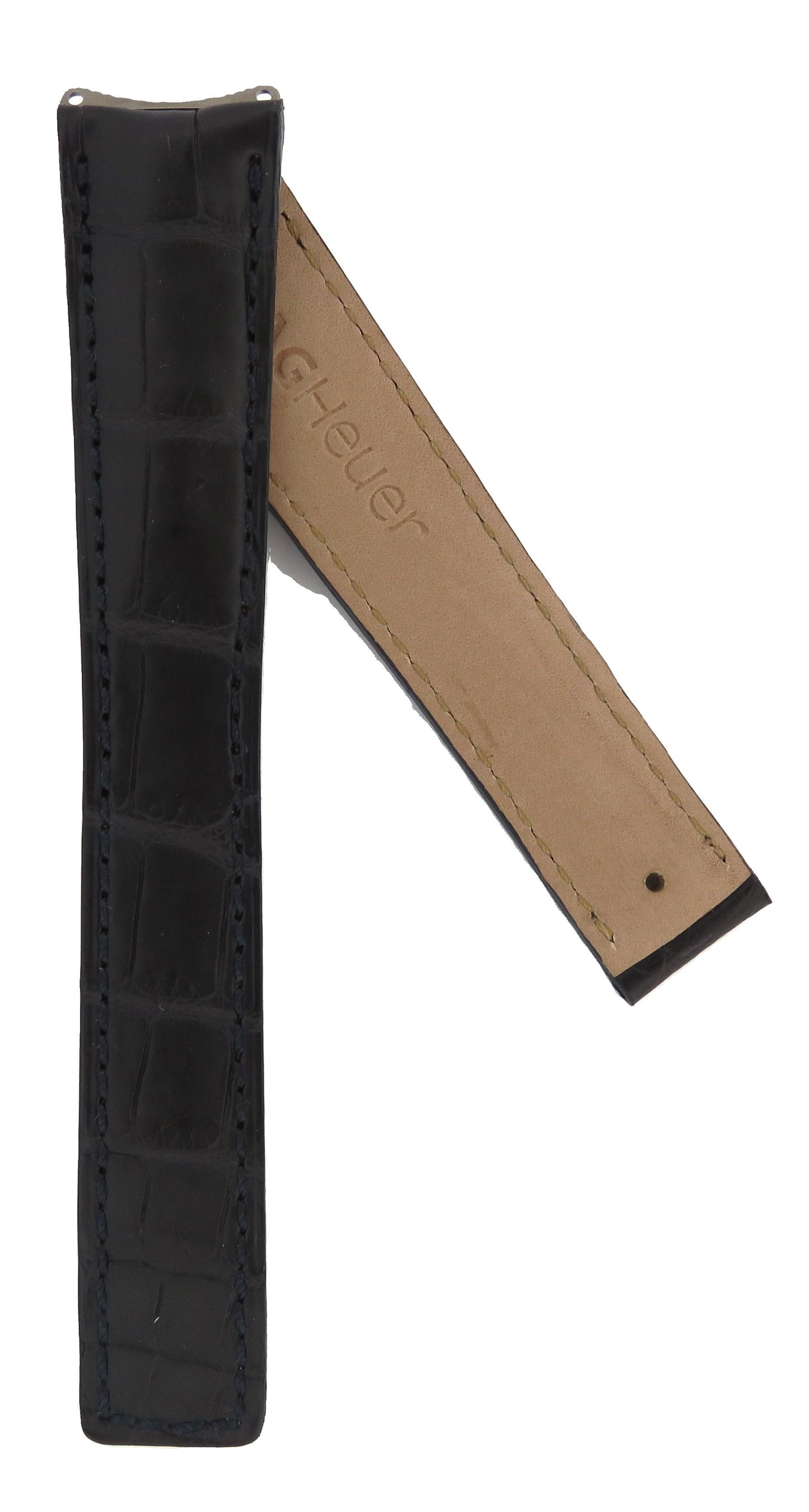 TAG Heuer 6000 FC6129 CH1110 Navy Blue Alligator Strap - Genuine OEM