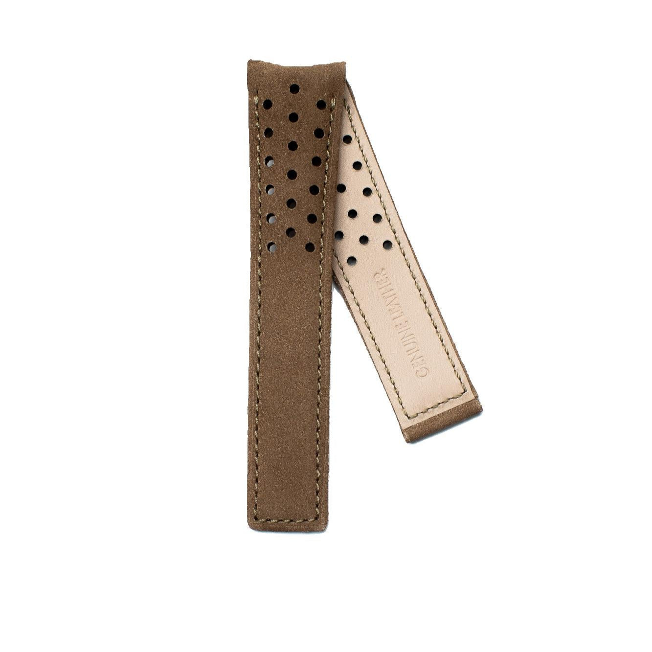 TAG Heuer Carrera FC6321 CAR2015 Brown with holes Calfskin Strap 22mm - Genuine OEM