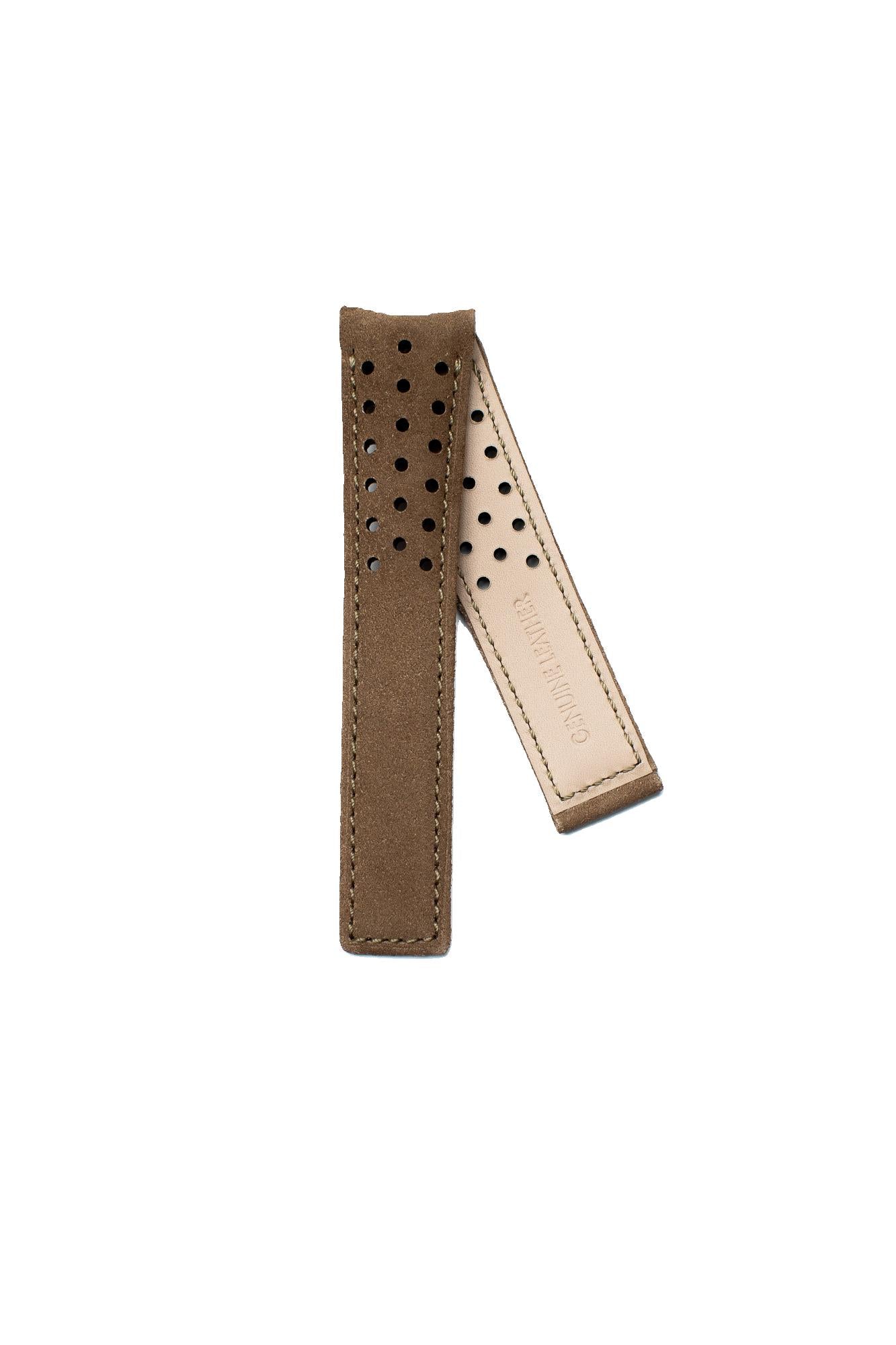 TAG Heuer Carrera FC6321 CAR2015 Brown with holes Calfskin Strap 22mm - Genuine OEM