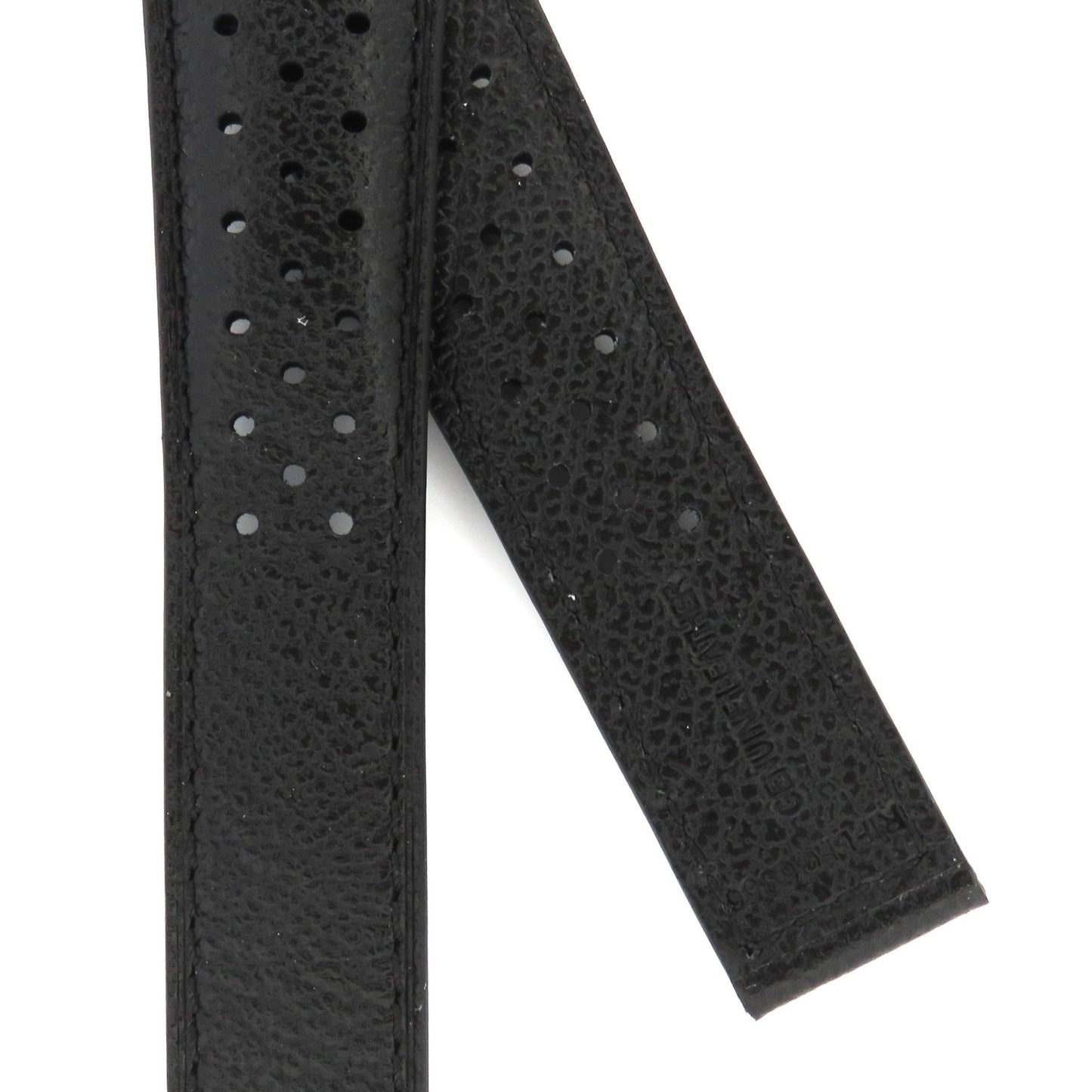 TAG Heuer Monaco FC6356 CAW2111 Black with holes Calfskin Strap 22mm - Genuine OEM