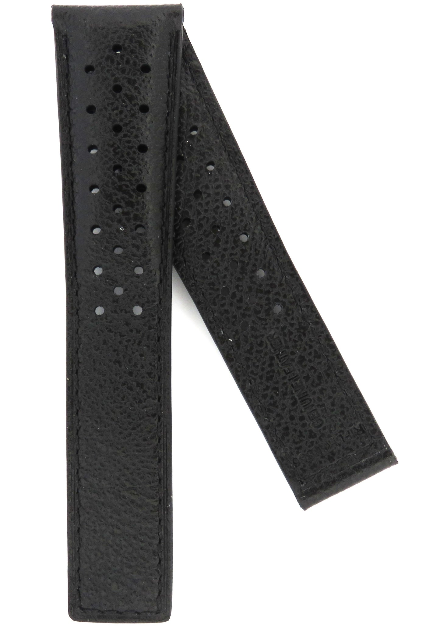 TAG Heuer Monaco FC6356 CAW2111 Black with holes Calfskin Strap 22mm - Genuine OEM