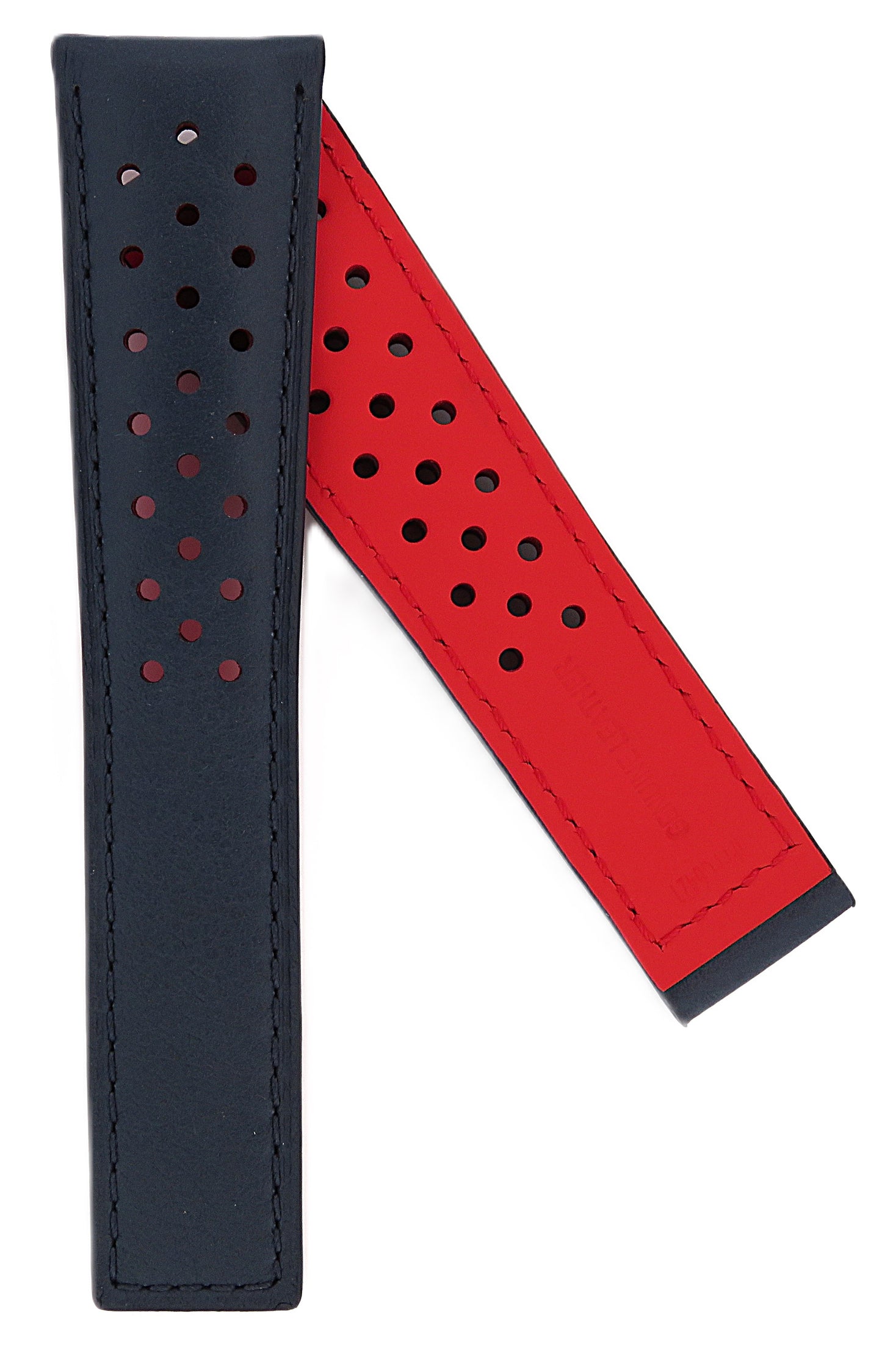 TAG Heuer Carrera FC6421 WAR2A13 Blue with holes Calfskin Strap 22mm - Genuine OEM