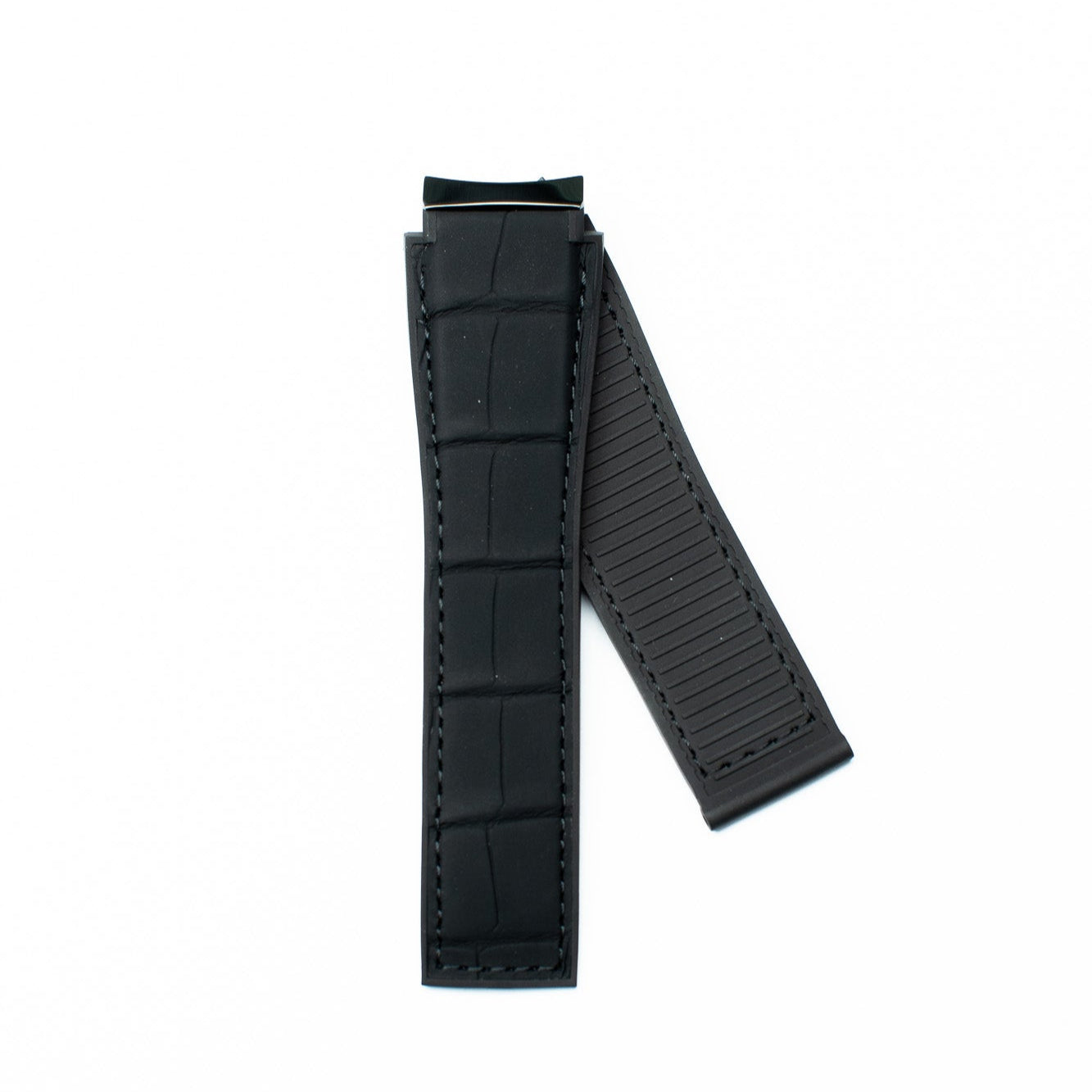 TAG Heuer Carrera FC6450 CBG2A12 Black rubber and black alligator leather Strap 22.5mm - Genuine OEM