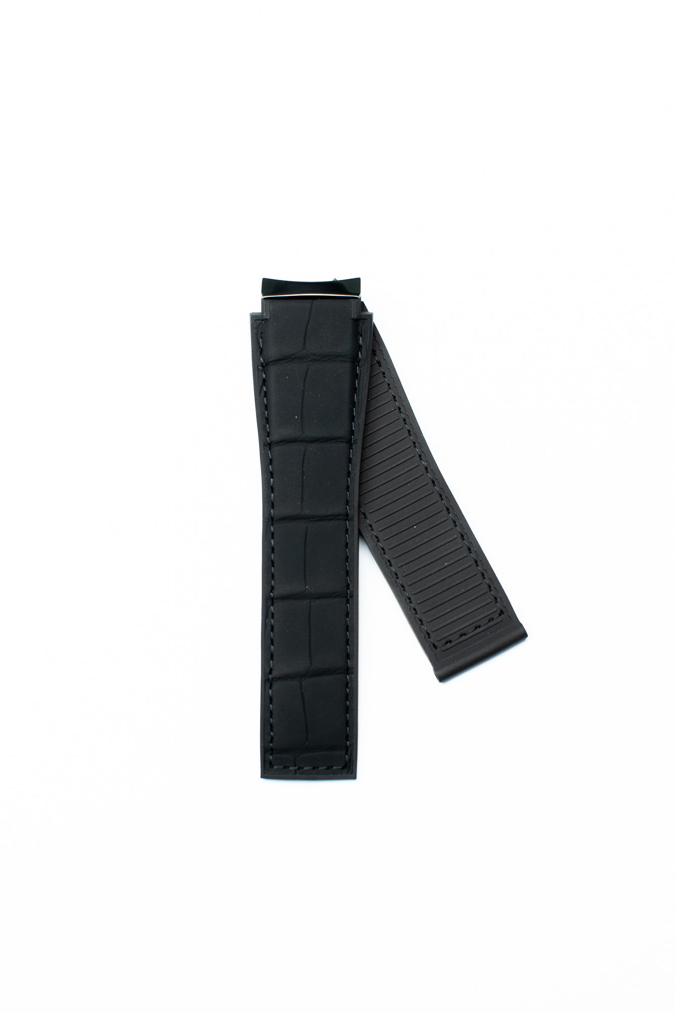TAG Heuer Carrera FC6450 CBG2A12 Black rubber and black alligator leather Strap 22.5mm - Genuine OEM