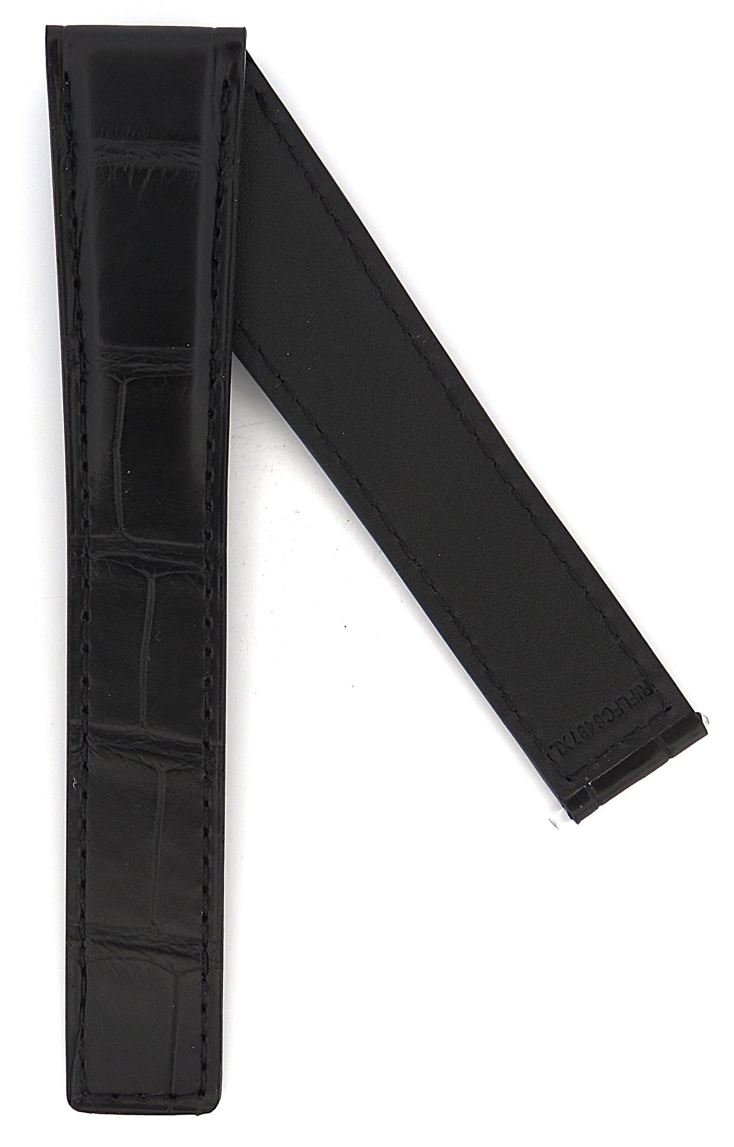 TAG Heuer Monaco FC6497XL CBL2116 Black Alligator Extra Long Strap 22mm - Genuine OEM