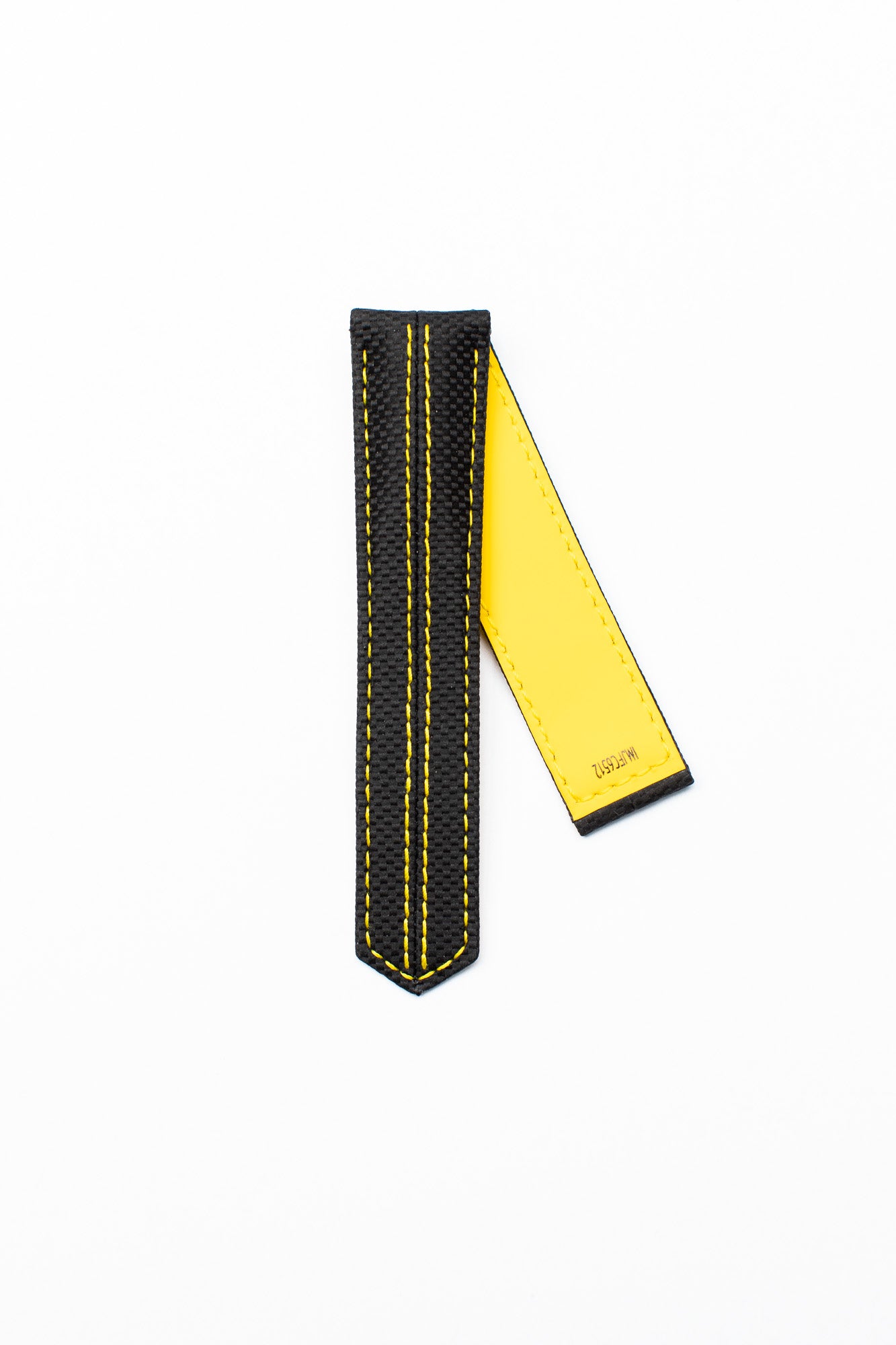 TAG Heuer Carrera FC6512 CBN2A1H Black with yellow stitching Calfskin Strap 22mm - Genuine OEM