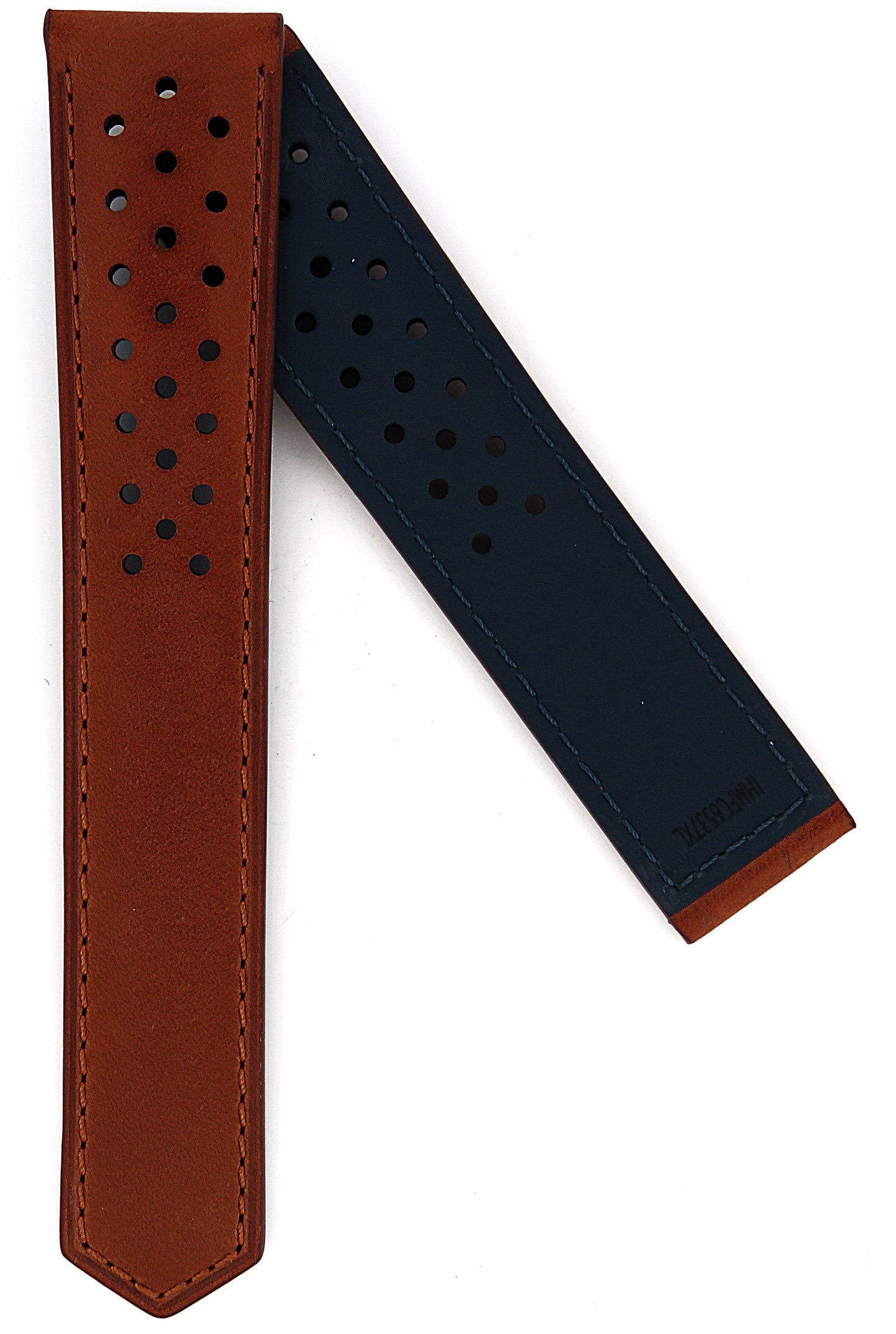 TAG Heuer Carrera FC6537XL CBN2A10 Light Brown with holes Calfskin Extra Long Strap 22mm - Genuine OEM