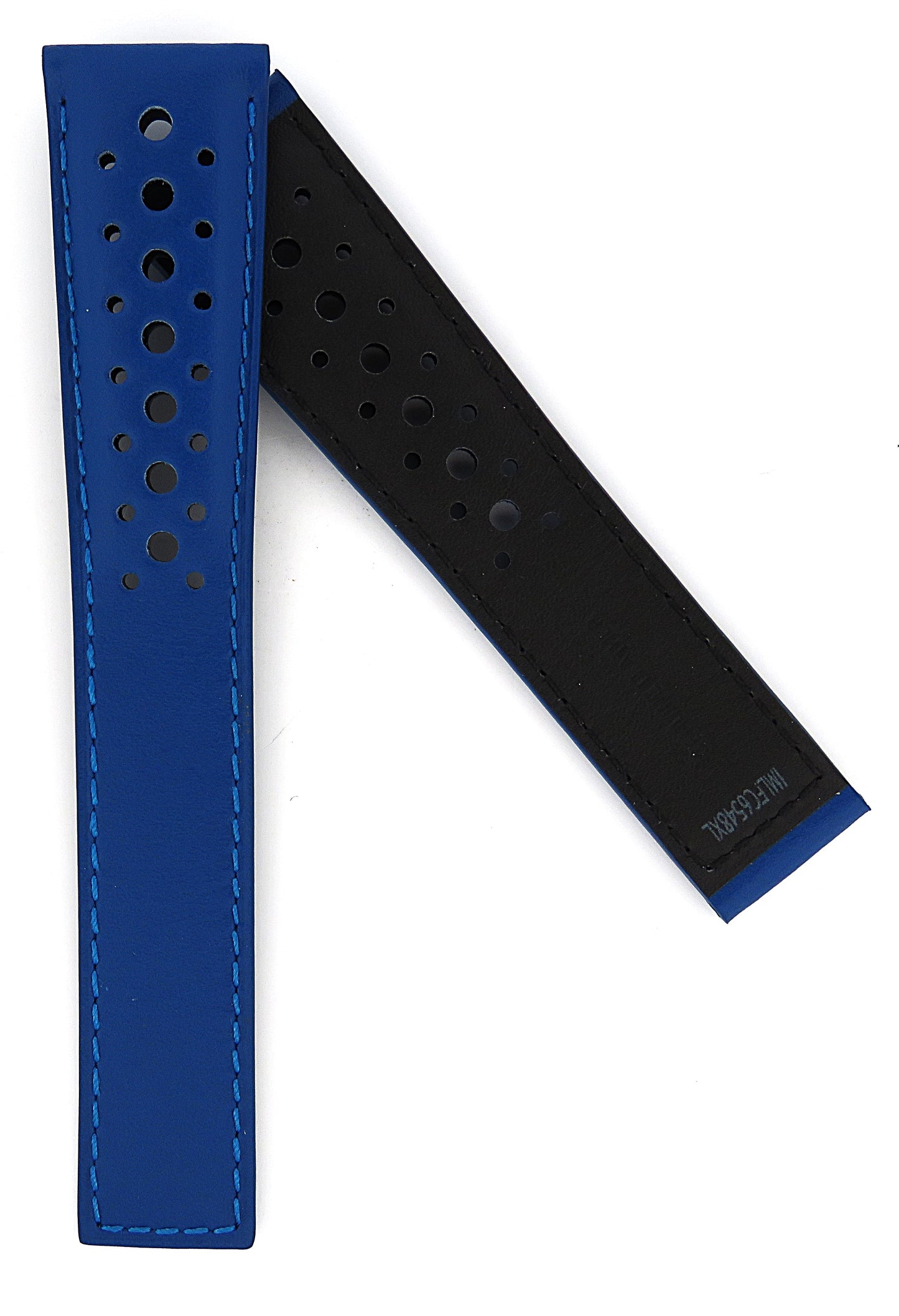 TAG Heuer Monaco FC6548XL CAW218C Blue Calfskin Extra Long Strap 18.2mm - Genuine OEM