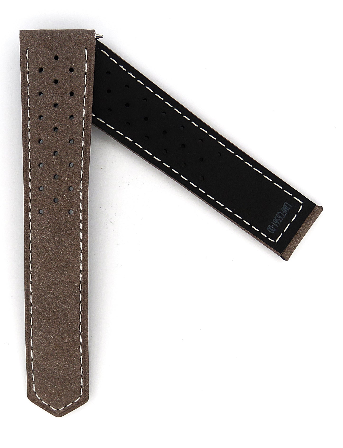 TAG Heuer Carrera FC6561-00 CBS2210 Grey with beige stitching Calfskin Strap 20.50mm - Genuine OEM