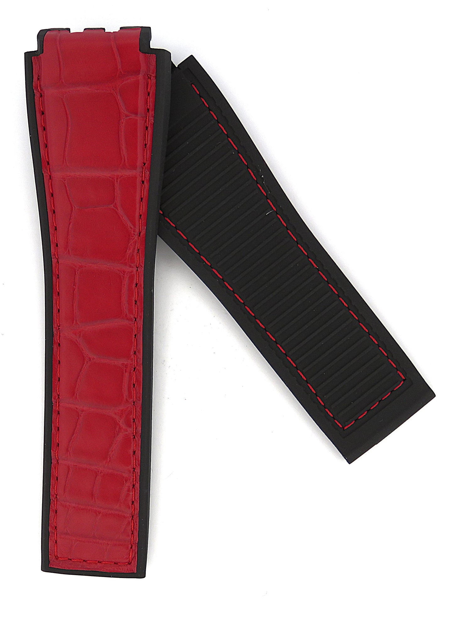 TAG Heuer FC6592 CAR5A8AL Carrera Red Rubber and Alligator Strap 22mm - Genuine OEM