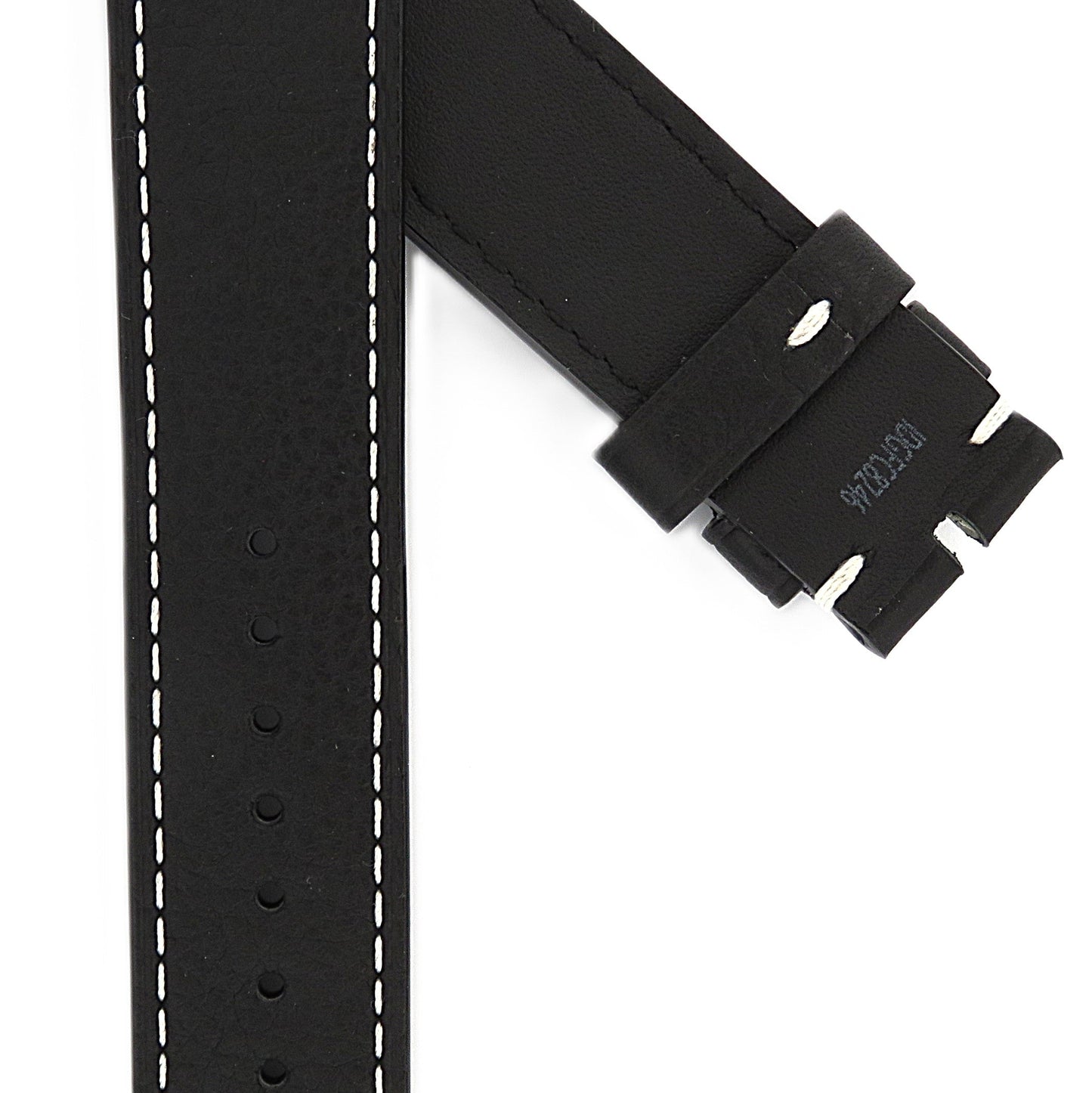 TAG Heuer Autavia FC8246 CBE2116 Black with White Stitching Calfskin Strap 21mm - Genuine OEM