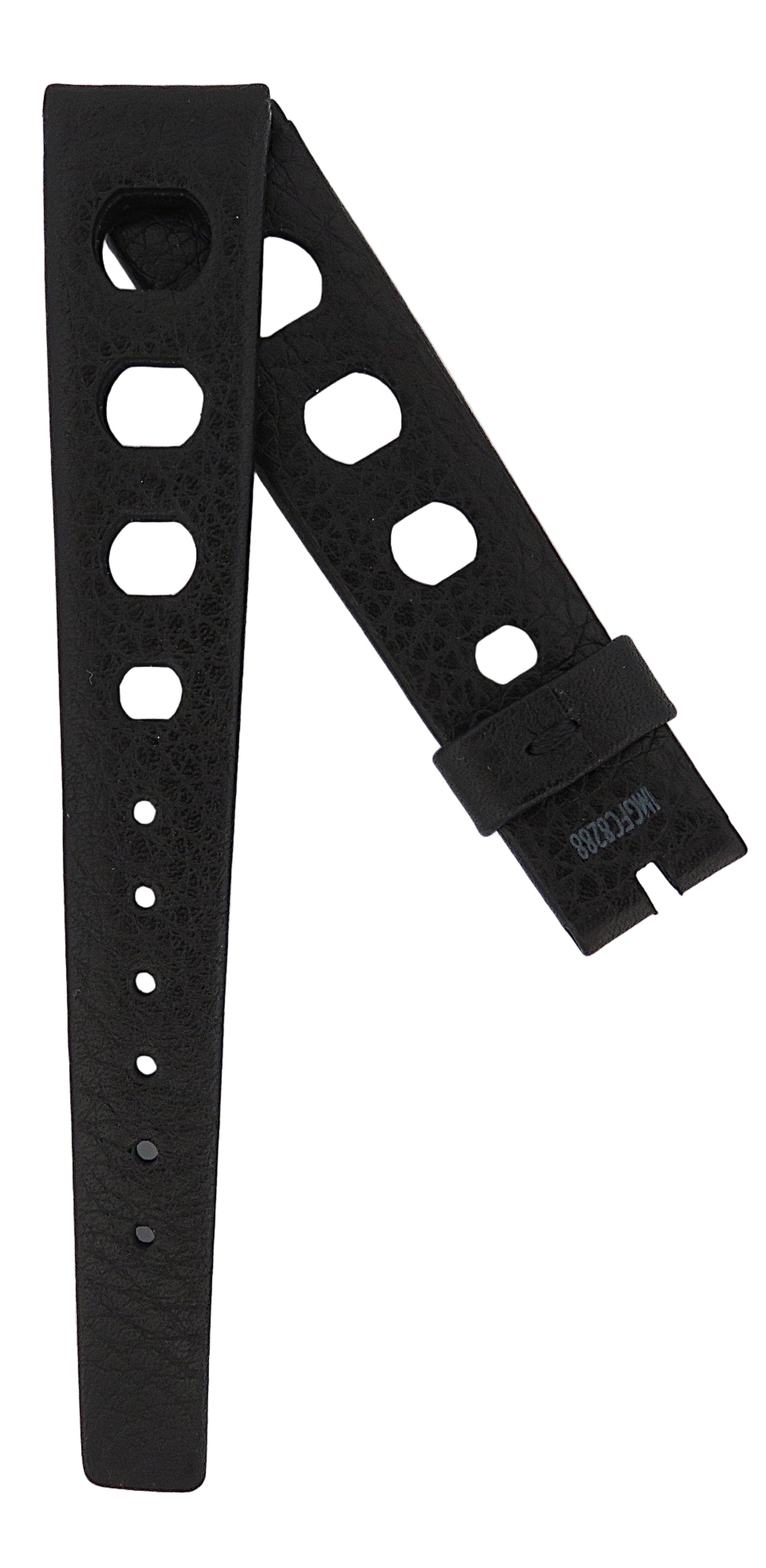TAG Heuer Vintage Carrera FC8288 Black with Large Holes Calfskin Strap 18mm - Genuine OEM