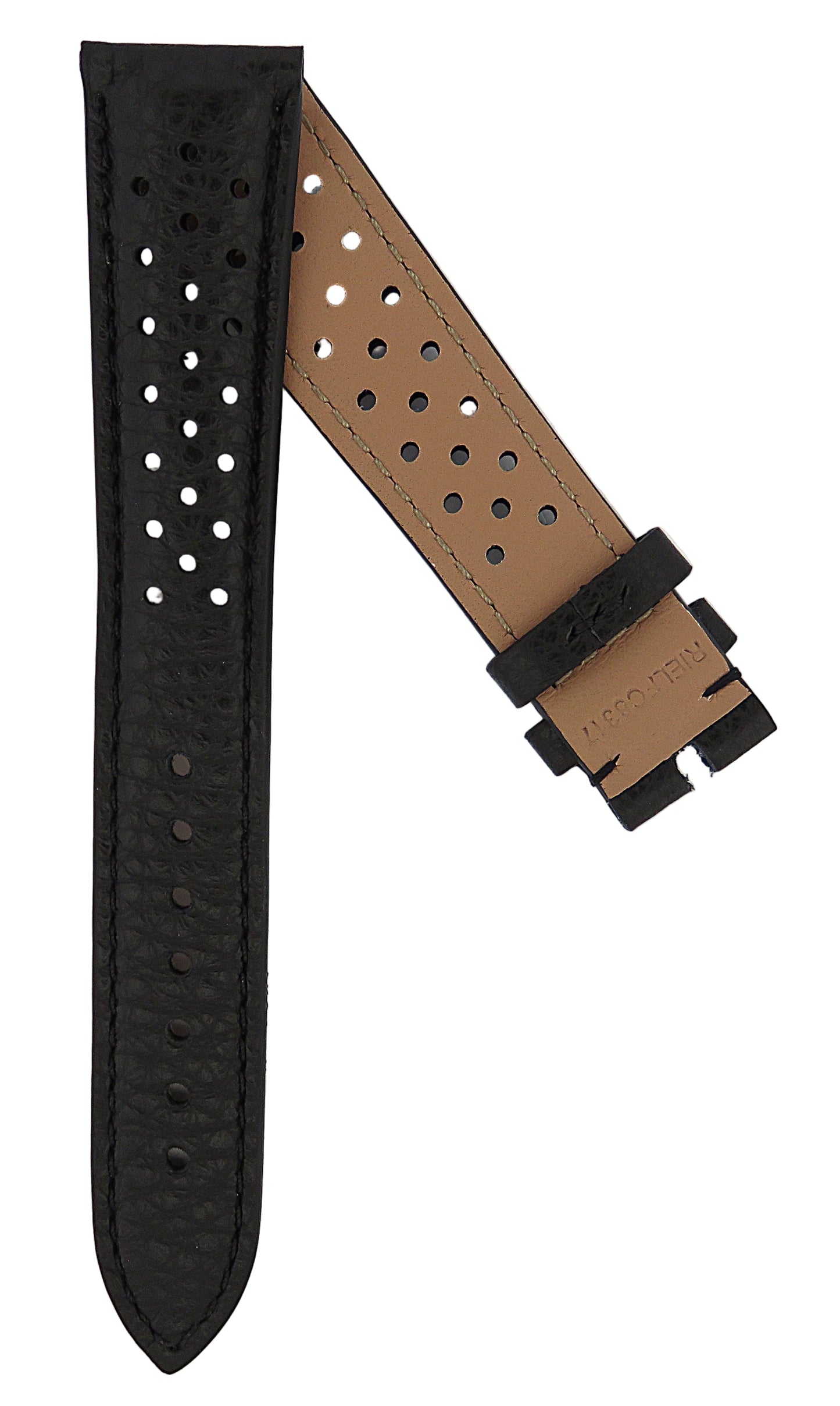 TAG Heuer Carrera FC8317 CBK221H Black Calfskin Strap 19mm - Genuine OEM