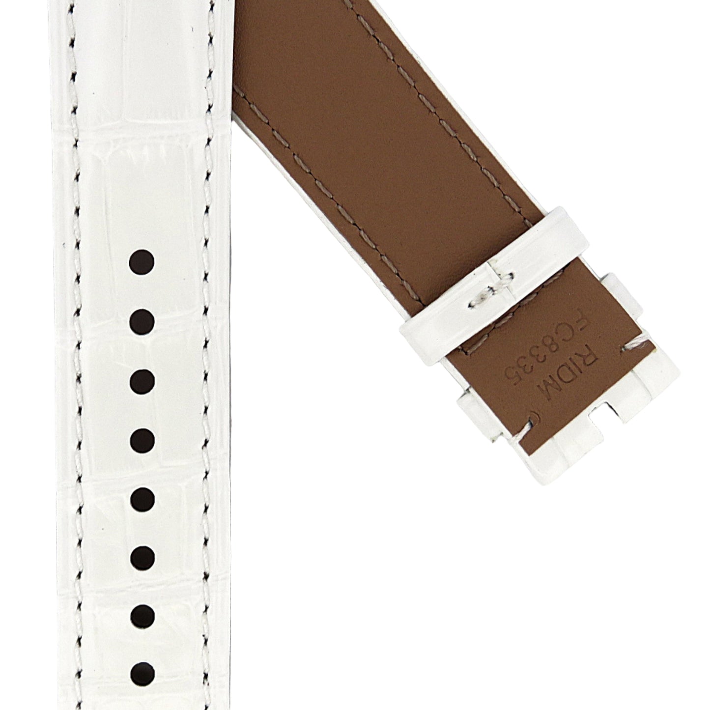 TAG Heuer Carrera FC8335 WBN2344 White Alligator Strap 19mm - Genuine OEM