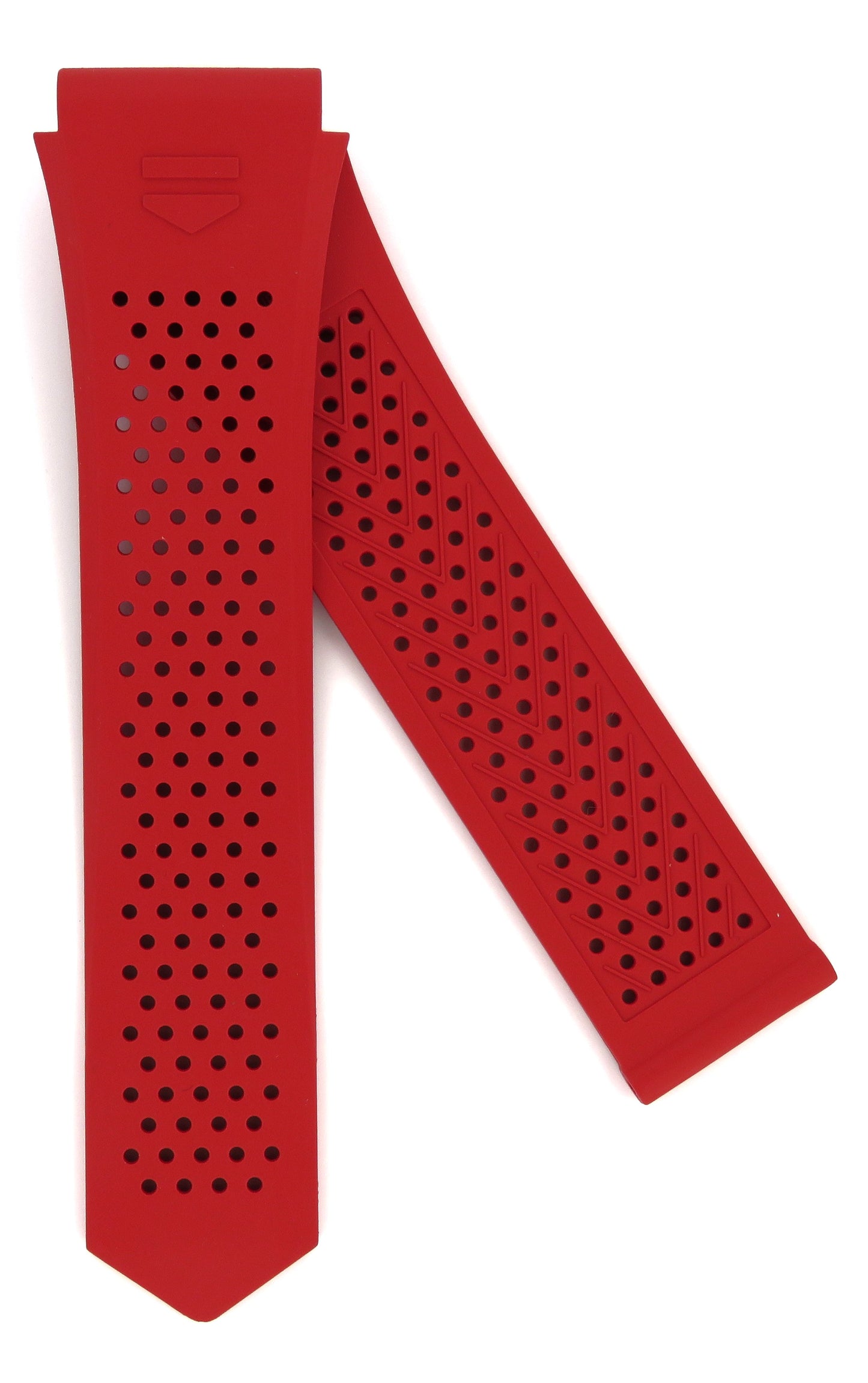 TAG Heuer Connected E4 FT6216 SBR8A10 Red Rubber Strap 22mm - Genuine OEM