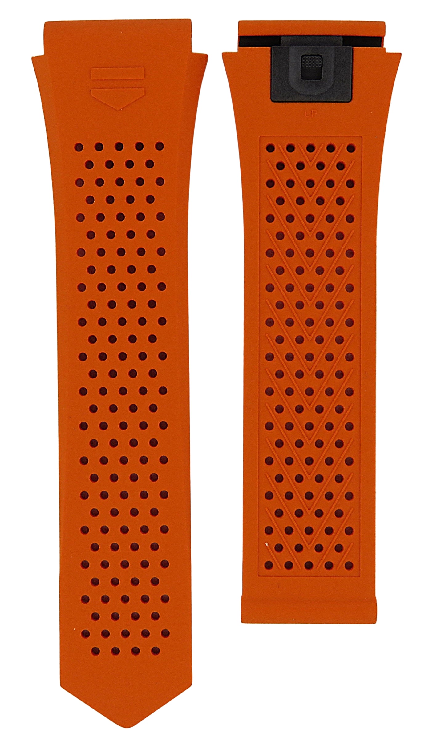 TAG Heuer Connected E4 FT6217 SBR8A10 Orange Rubber Strap 22mm - Genuine OEM