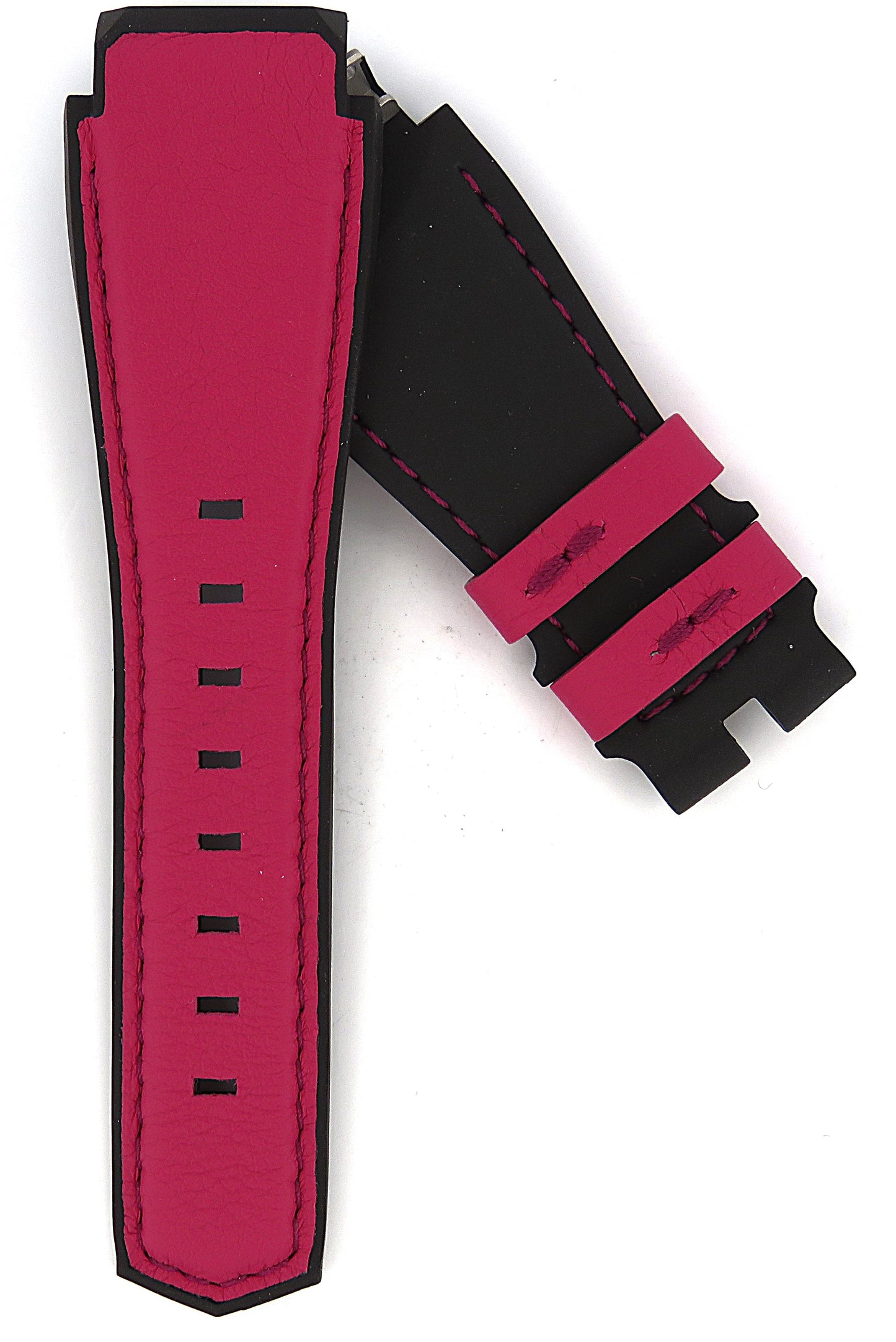 TAG Heuer Connected FT8040 SBF818000 Black and Pink Rubber Strap 20mm - Genuine OEM