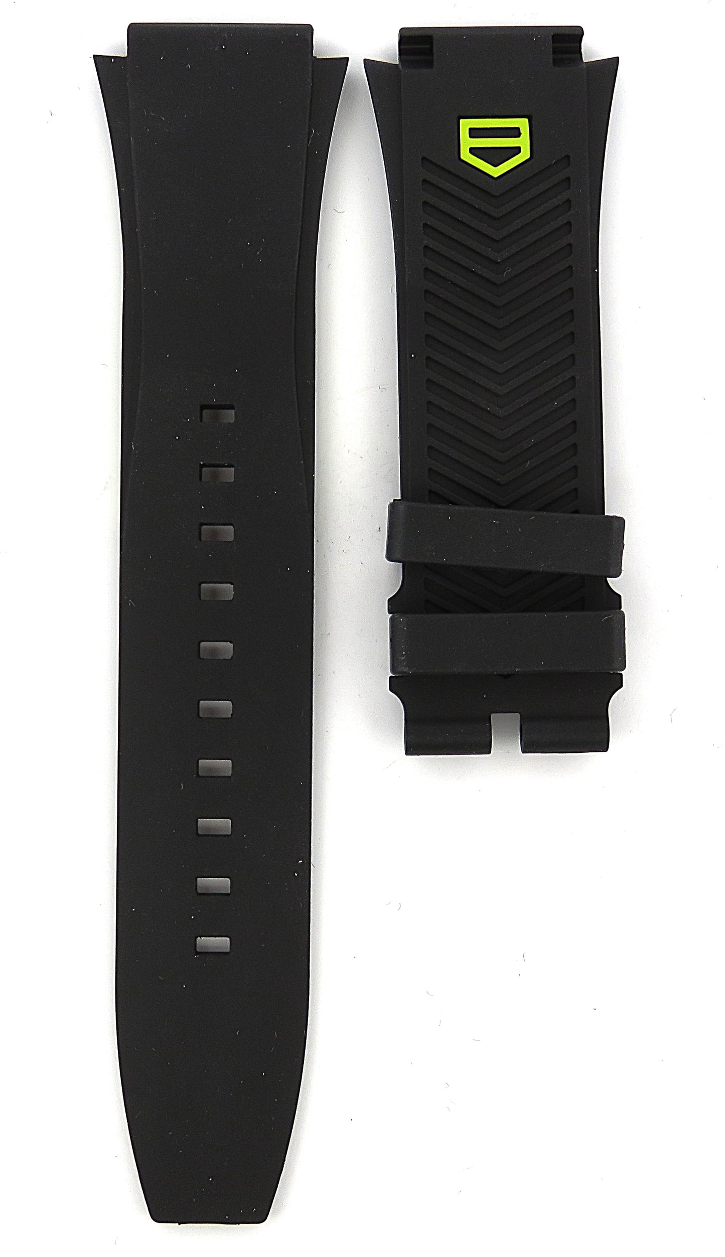 TAG Heuer Formula 1 FT8098 CBZ2086 Black and Yellow Rubber Strap 18.5mm - Genuine OEM