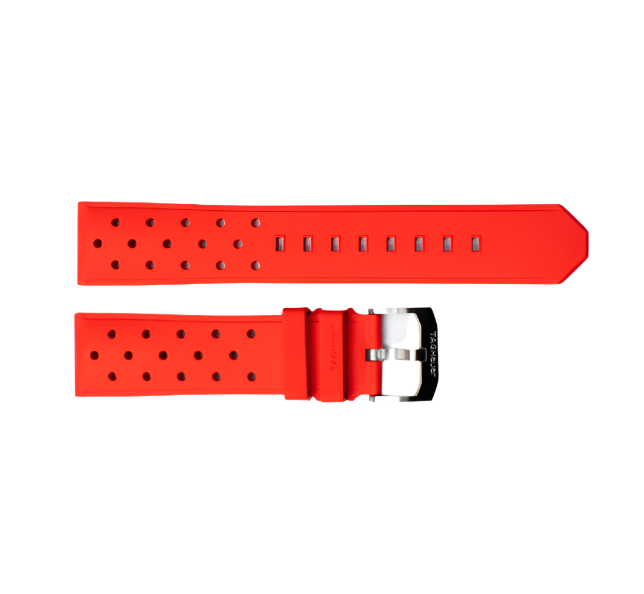 TAG Heuer Formula 1 F1 BT0731 Red Rubber Strap 21.5mm - Genuine OEM