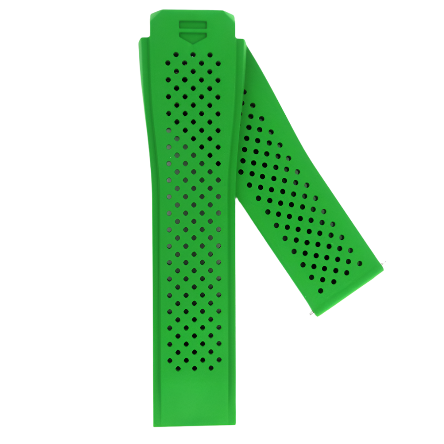 TAG Heuer Connected II Modular 45 FT6083 SBF8A5000 Green Rubber Strap 22mm - Genuine OEM