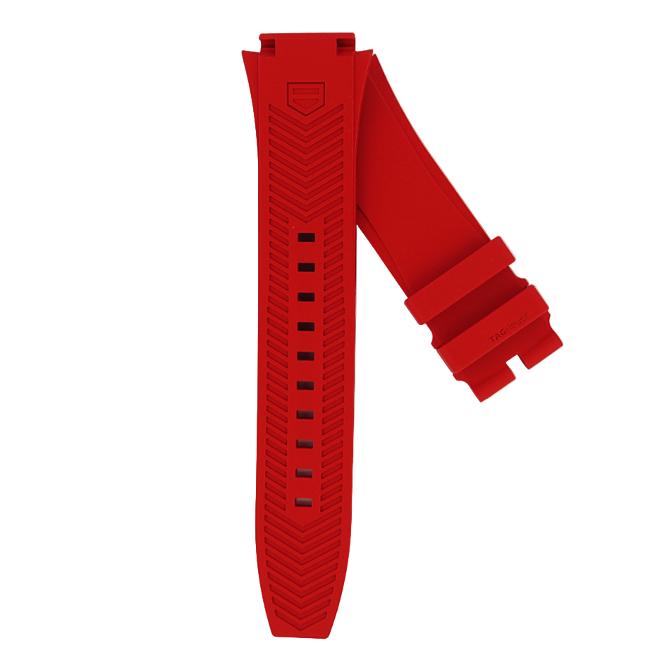 TAG Heuer Formula 1 Chronograph FT8093 Red Rubber Strap 18.5mm - Genuine OEM