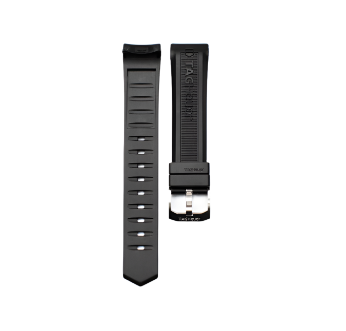 TAG Heuer BT0710 Aquaracer Black Rubber Strap 20mm - Genuine OEM