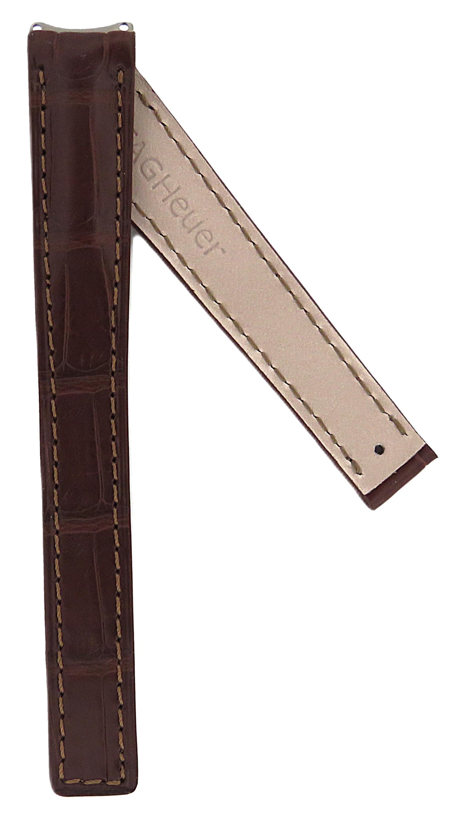 TAG Heuer 6000 FC6136 WH1311 Dark Brown Alligator Strap - Genuine OEM