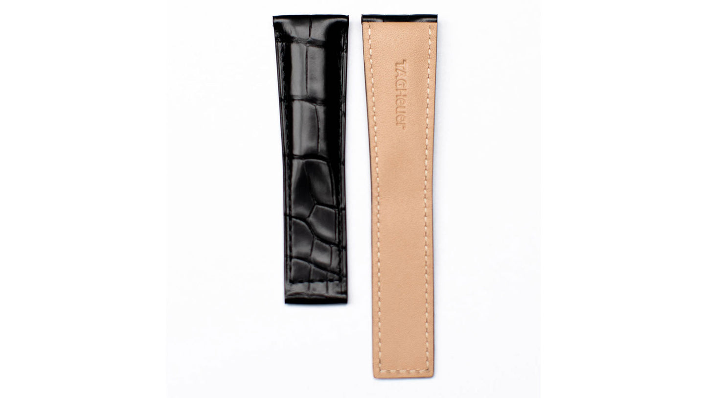 TAG Heuer Carrera FC6235 CAR2012 Black Alligator Leather Strap 22mm - Genuine OEM