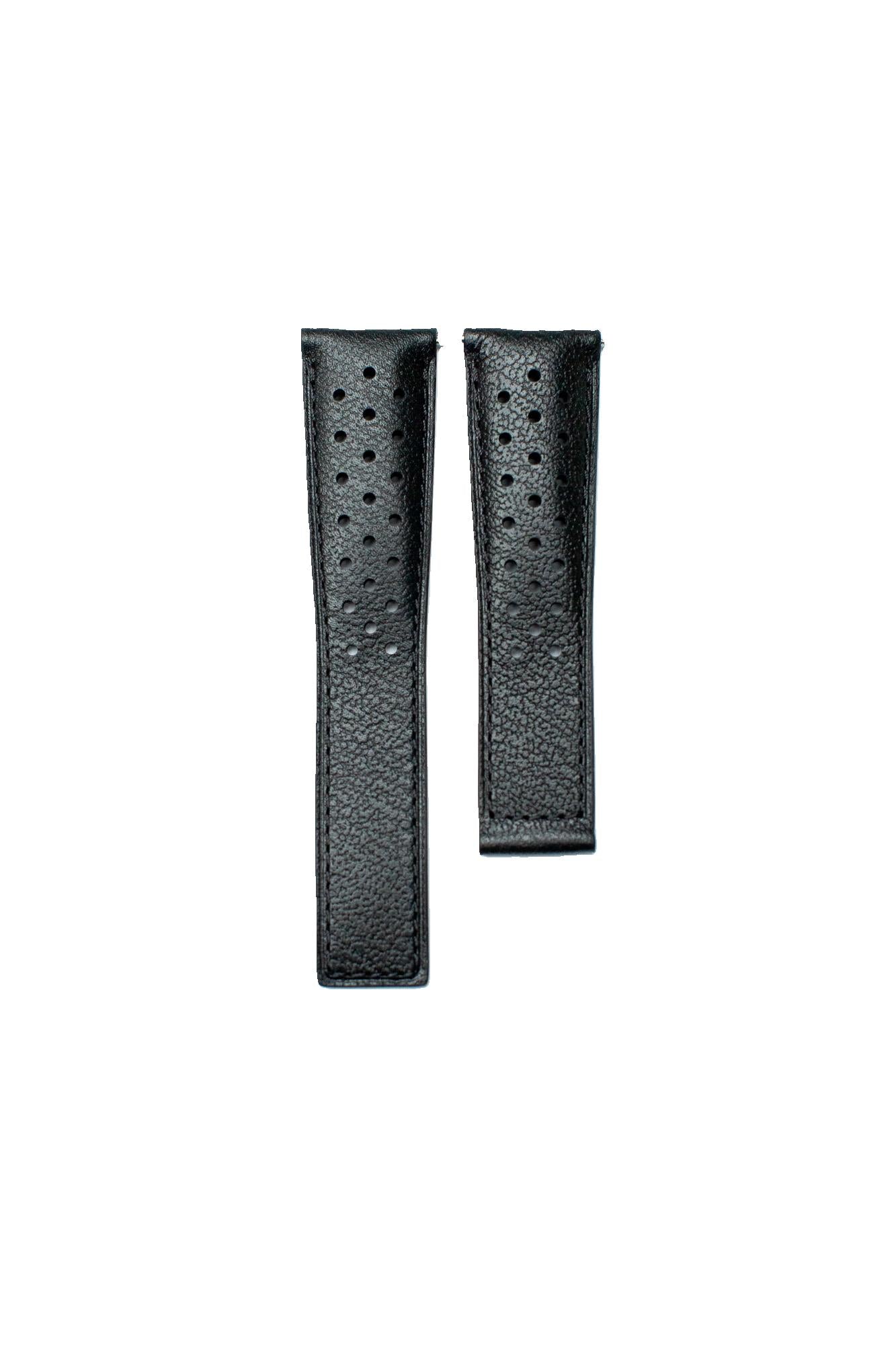 TAG Heuer Monaco FC6241 CAW211A Black with Holes Calfskin Strap 22mm - Genuine OEM