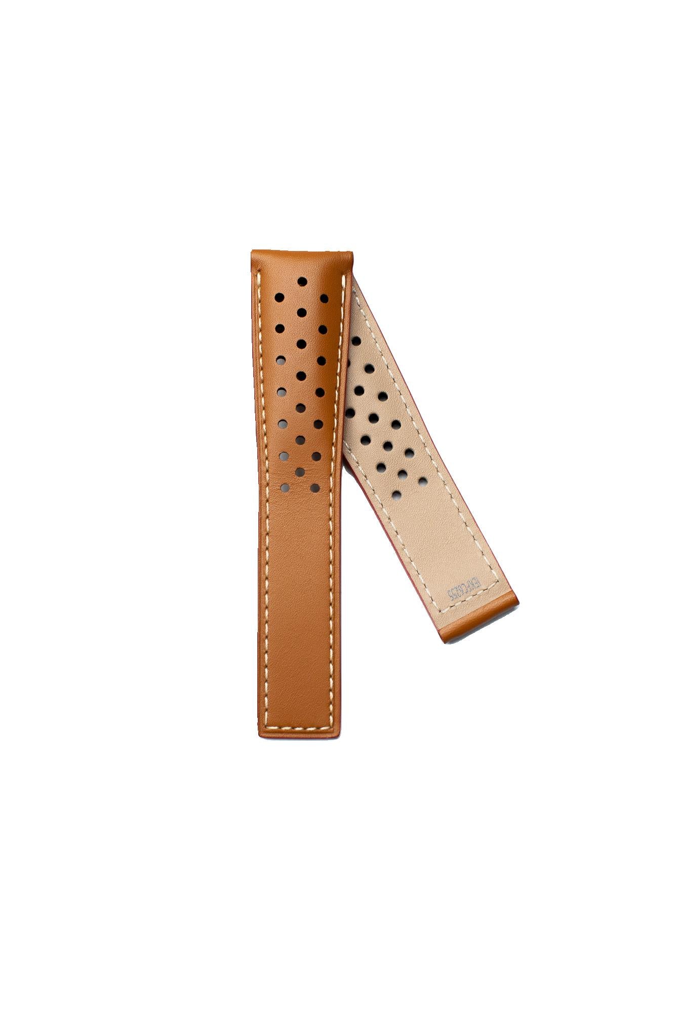 TAG Heuer Monaco CAW2110 FC6255 Brown with holes Leather Calfskin Strap 22mm - Genuine OEM