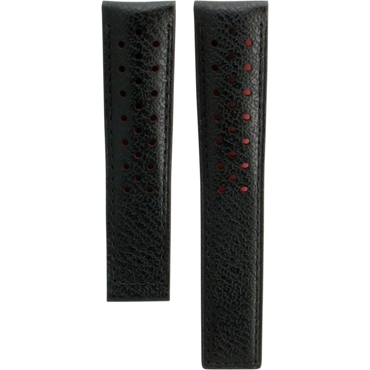 TAG Heuer Carrera FC6310 CV2119 Black with holes Calfskin Strap 20mm - Genuine OEM