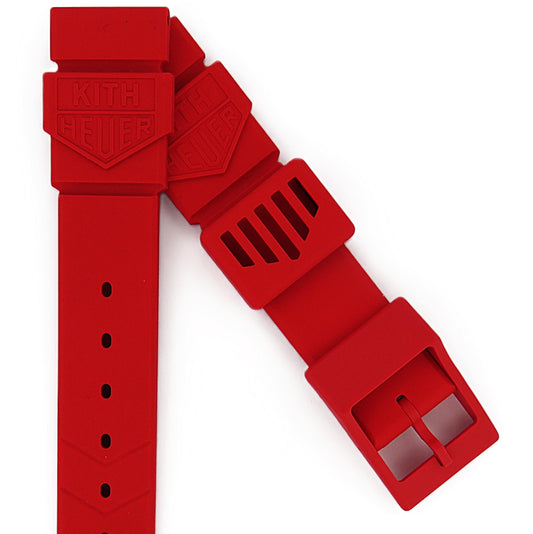 TAG Heuer Formula 1 BT0006 WA126B  Red rubber / micro-blasted red plastic ardillon buckle 18.2mm - Genuine OEM