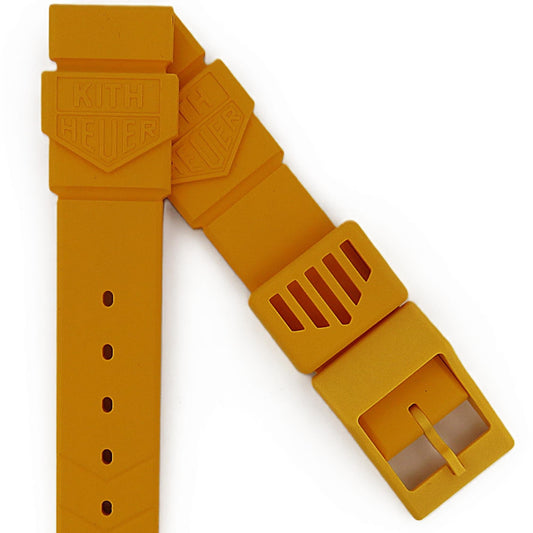 TAG Heuer Formula 1 BT0007 WA126C Yellow rubber / micro-blasted yellow plastic ardillon buckle  18.2mm - Genuine OEM