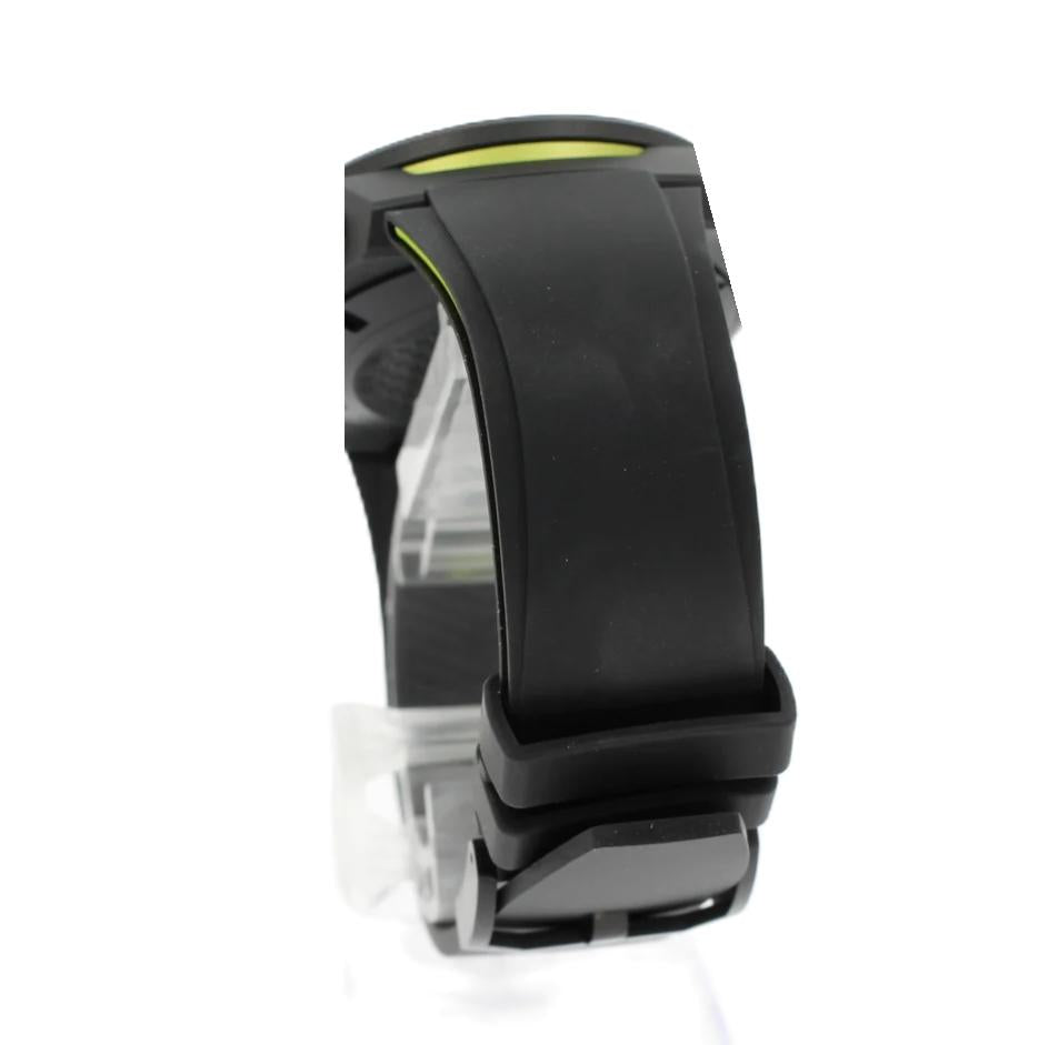 TAG Heuer Formula 1 BT0041 CBZ2086  Black - yellow rubber / black DLC satin-finished steel ardillon buckle 18.5mm - Genuine OEM