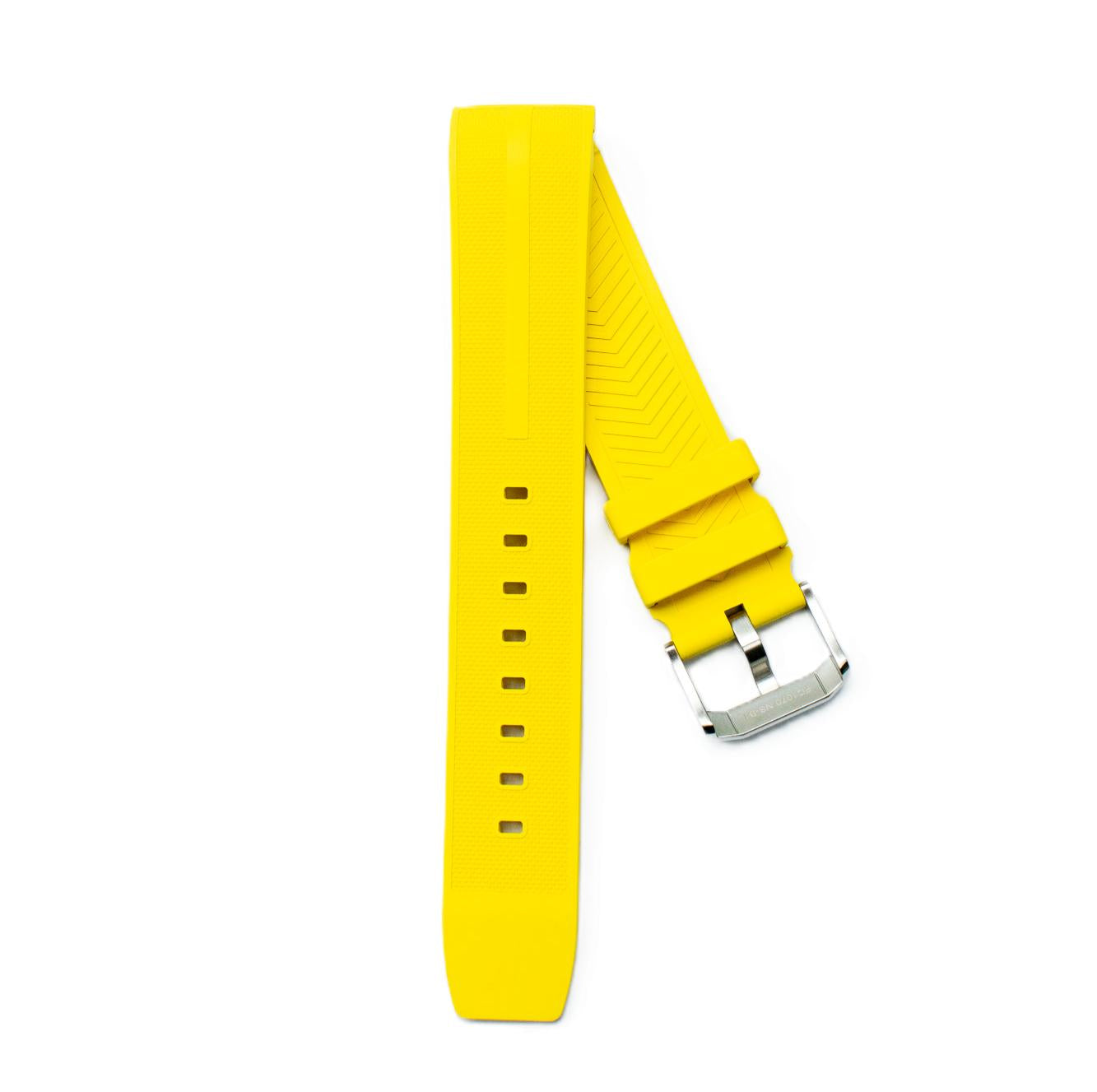 TAG Heuer Formula 1 F1 CAZ101AM BT0743 FT8054 Extra Long Yellow Rubber Strap with Buckle 21.5mm - Genuine OEM