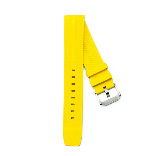 TAG Heuer Formula 1 F1 CAZ101AM BT0743 FT8054 Extra Long Yellow Rubber Strap with Buckle 21.5mm - Genuine OEM